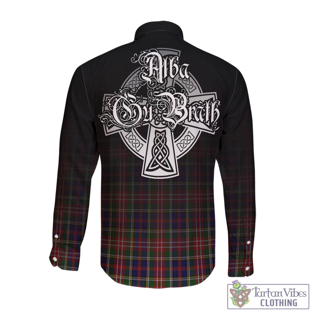 Tartan Vibes Clothing Christie Tartan Long Sleeve Button Up Featuring Alba Gu Brath Family Crest Celtic Inspired