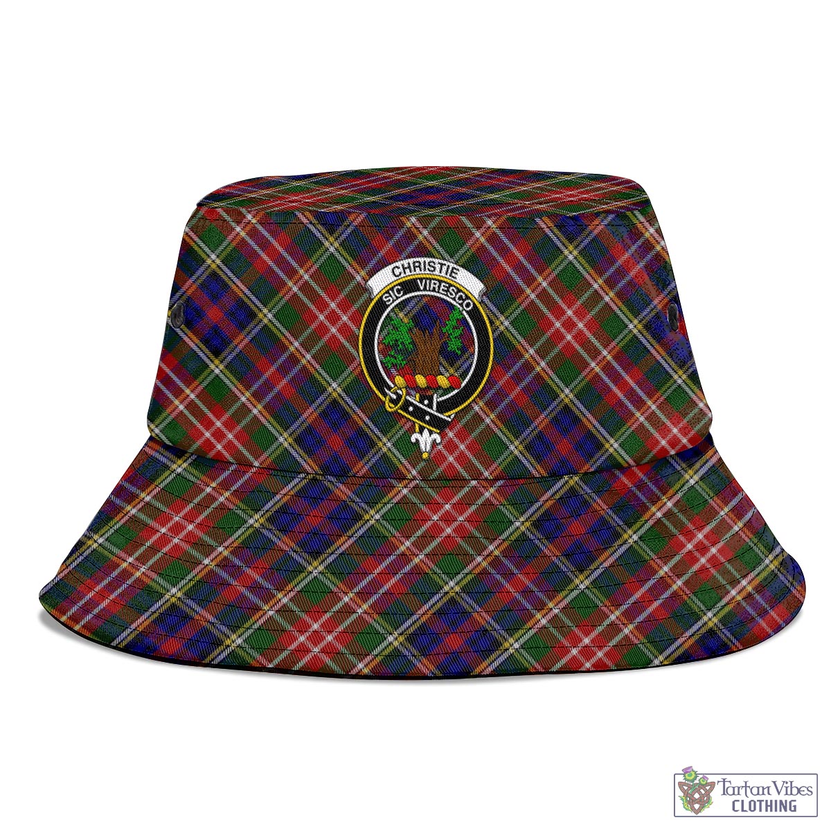 Tartan Vibes Clothing Christie Tartan Bucket Hat with Family Crest