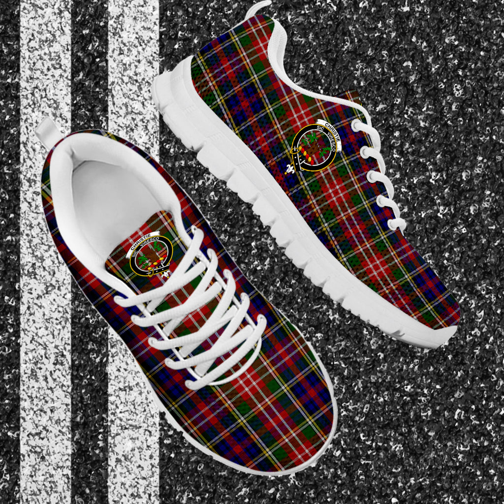 Christie Tartan Sneakers with Family Crest - Tartan Vibes Clothing