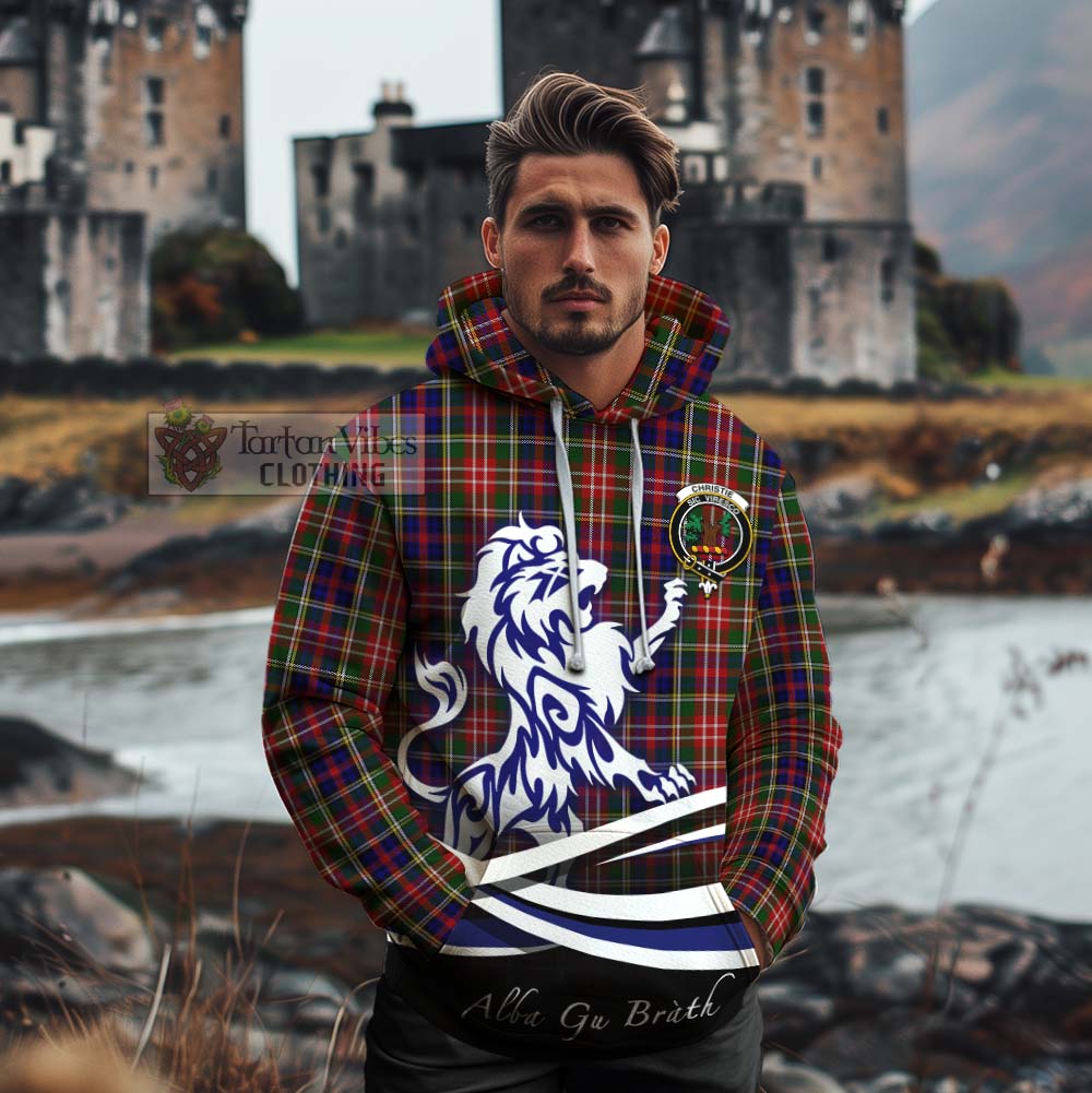 Tartan Vibes Clothing Christie Tartan Cotton Hoodie with Alba Gu Brath Regal Lion Emblem