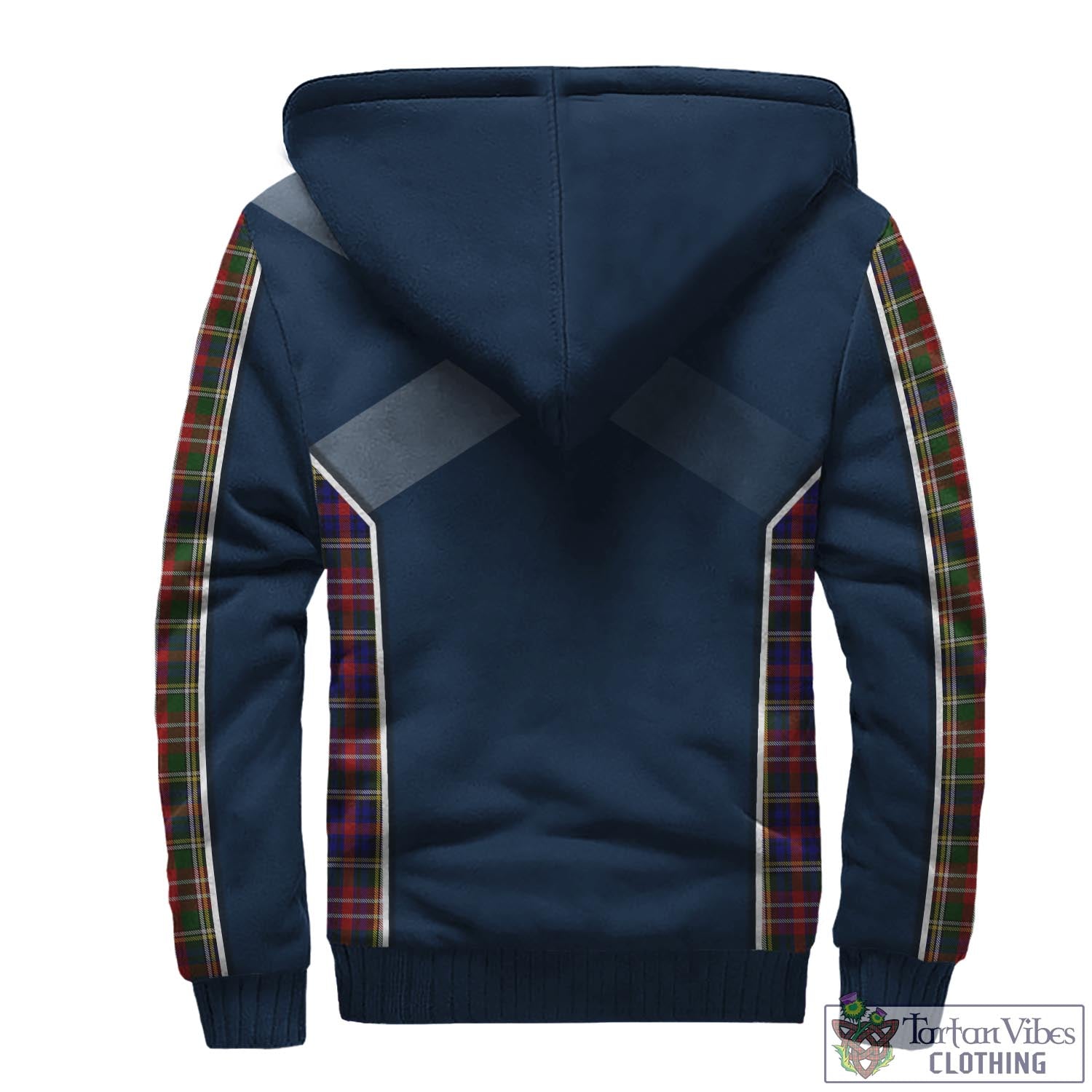 Tartan Vibes Clothing Christie Tartan Sherpa Hoodie with Family Crest and Scottish Thistle Vibes Sport Style