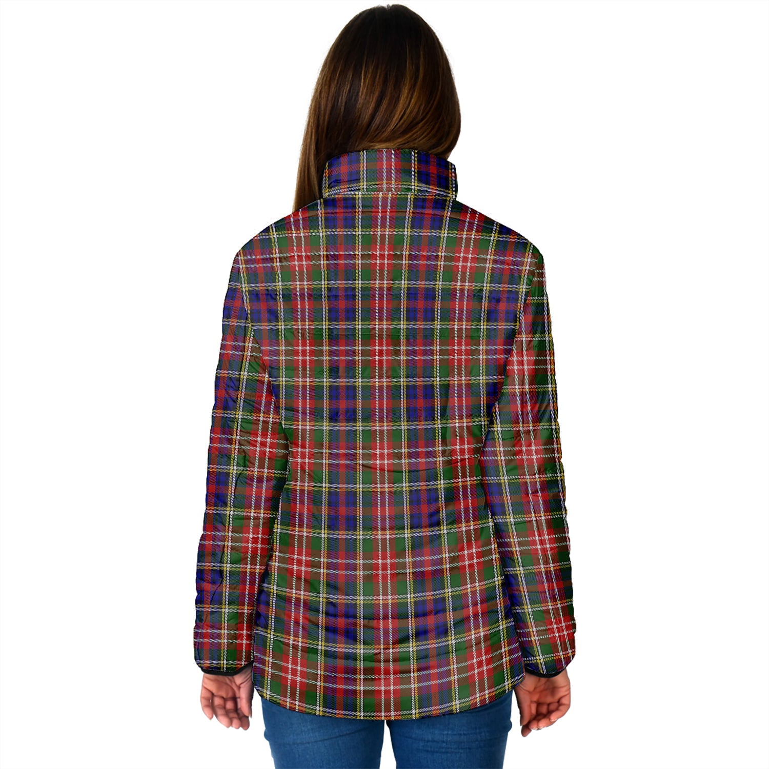 Christie Tartan Padded Jacket with Family Crest - Tartan Vibes Clothing