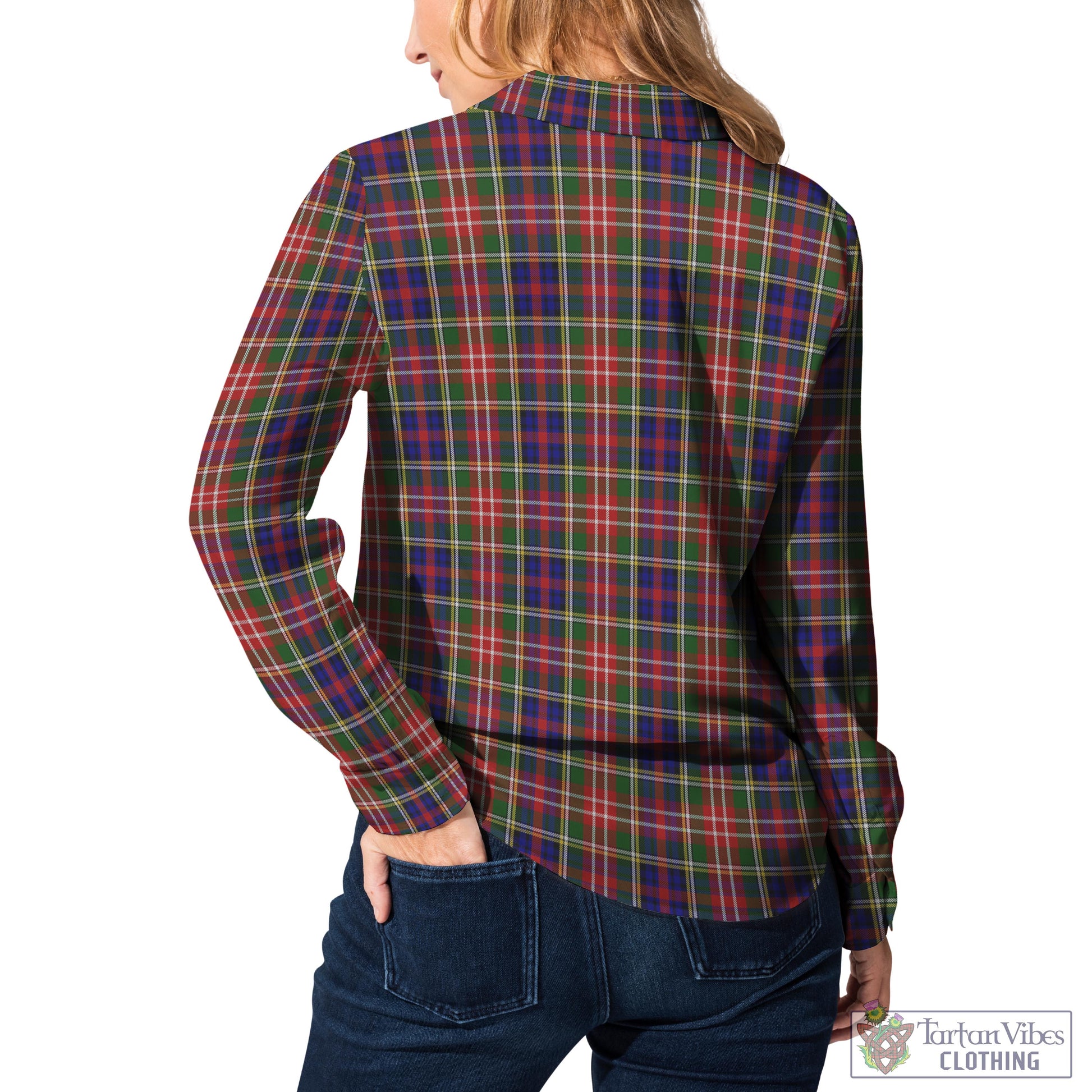 Tartan Vibes Clothing Christie Tartan Womens Casual Shirt with Family Crest