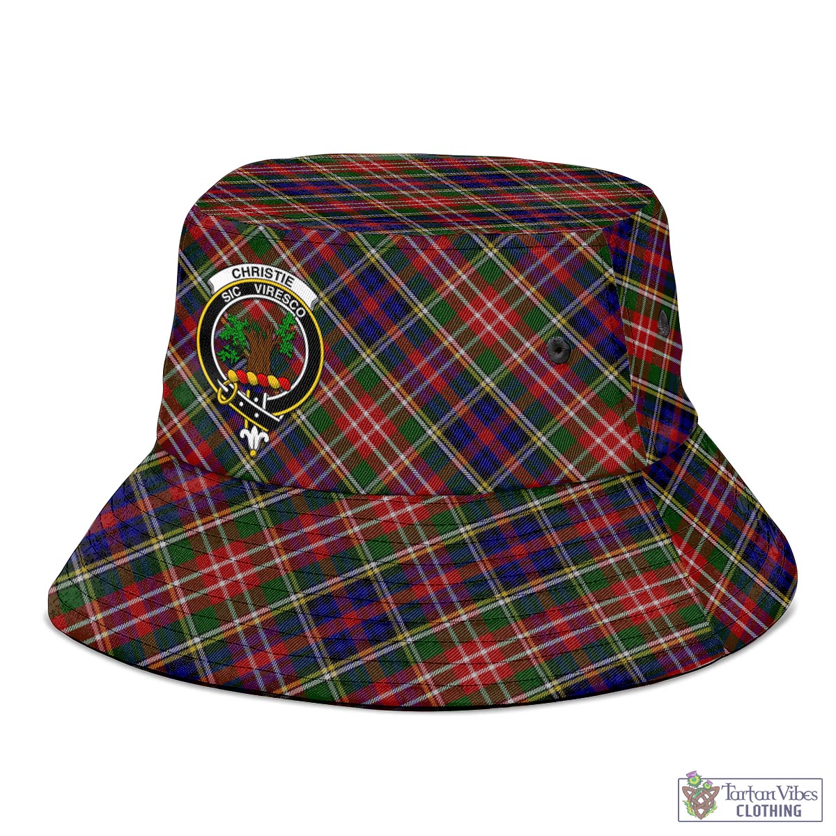 Tartan Vibes Clothing Christie Tartan Bucket Hat with Family Crest