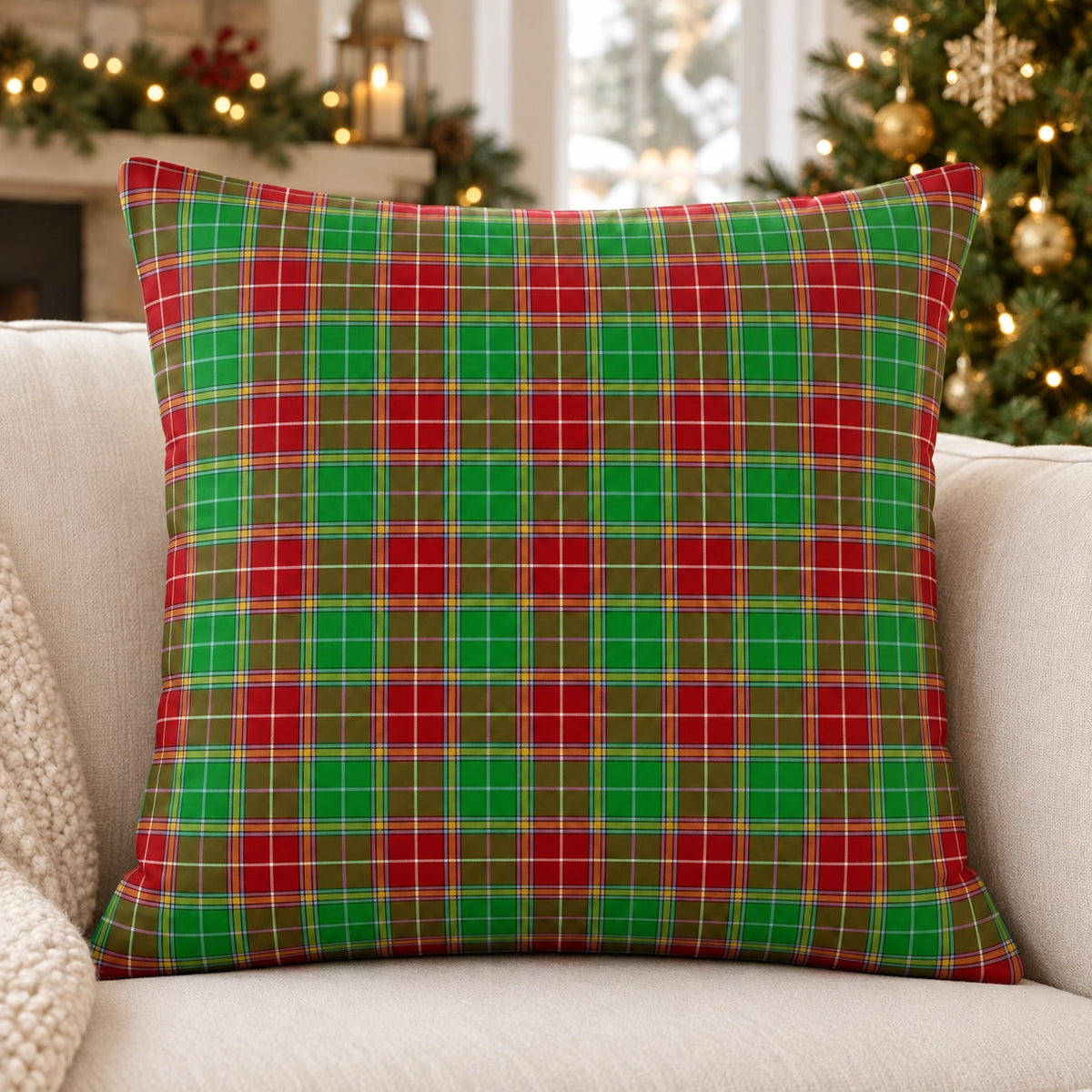 Christmas Gift - Tartan Pillow Cover