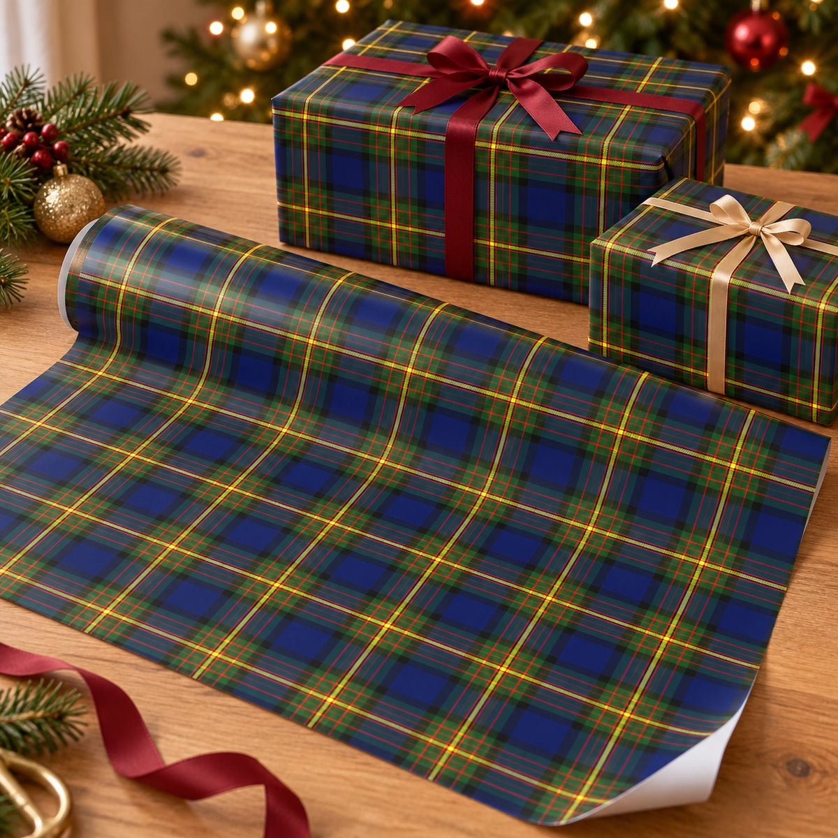 Christmas Gift - Tartan Wrapping Paper