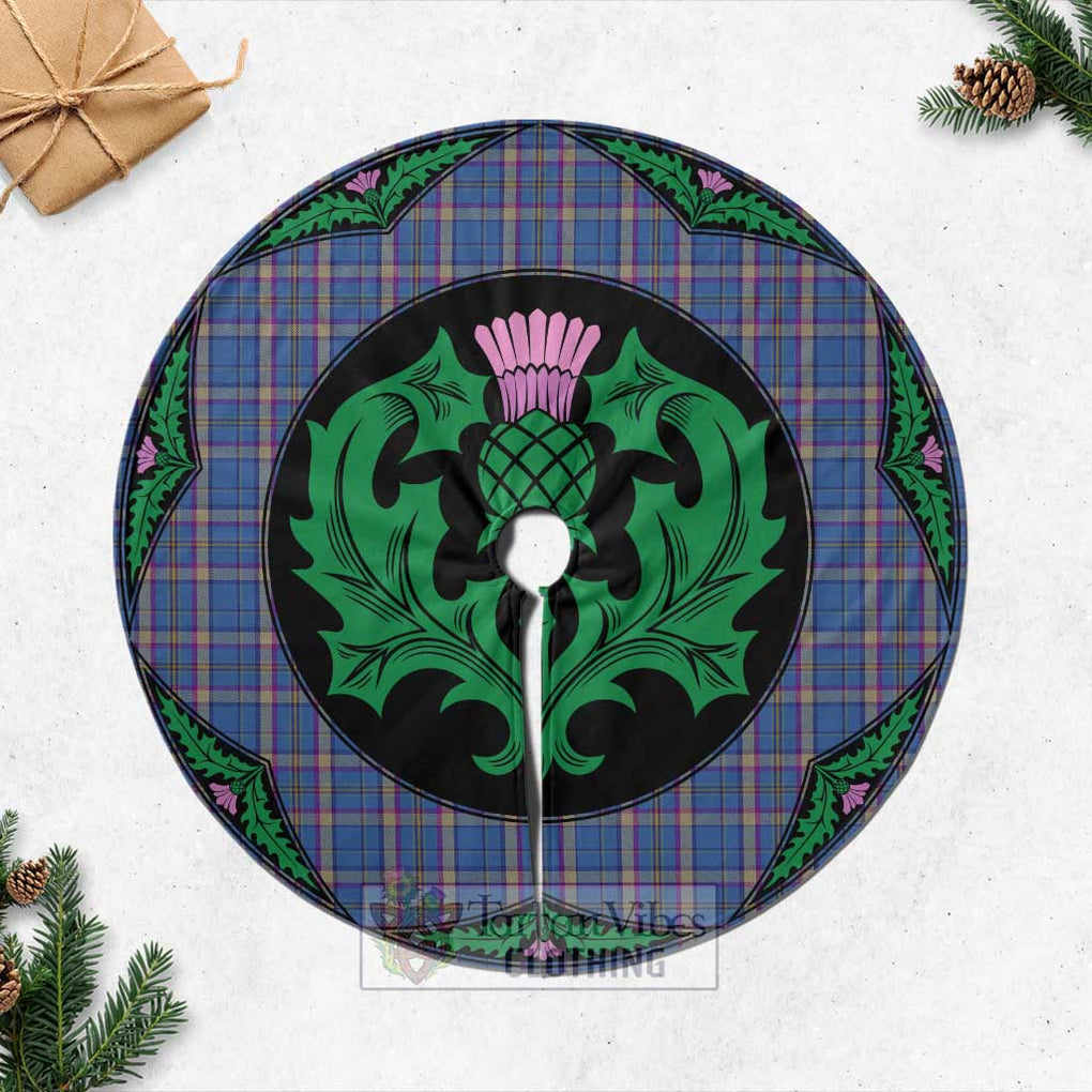 Tartan Vibes Clothing Cian Tartan Christmas Tree Skirt Scottish Thistle Style