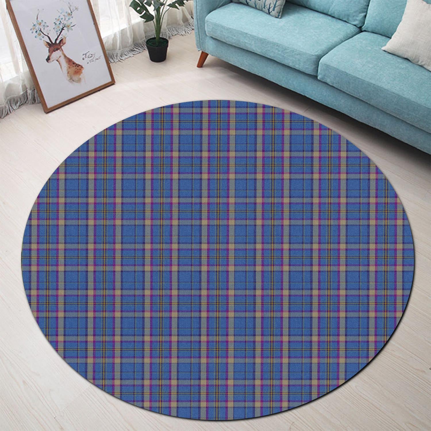 Cian Tartan Round Rug - Tartanvibesclothing