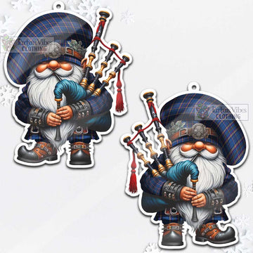 Cian Tartan Bagpiper Gnome Christmas Ornament