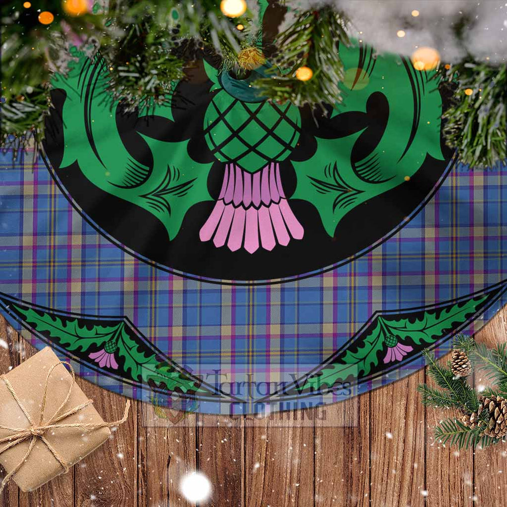 Tartan Vibes Clothing Cian Tartan Christmas Tree Skirt Scottish Thistle Style