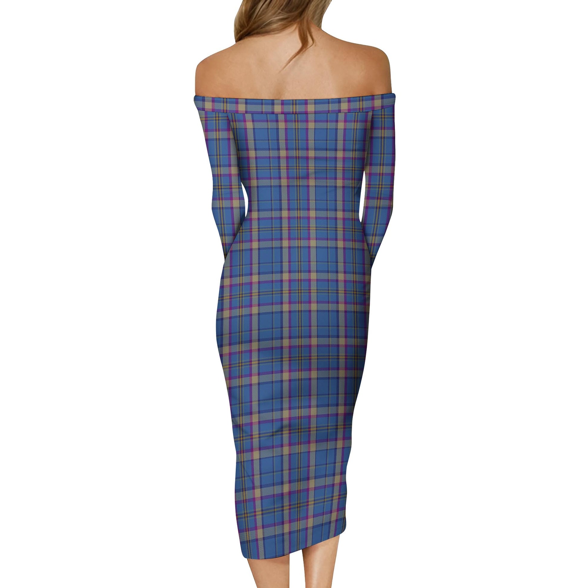 Cian Tartan Off Shoulder Lady Dress - Tartanvibesclothing