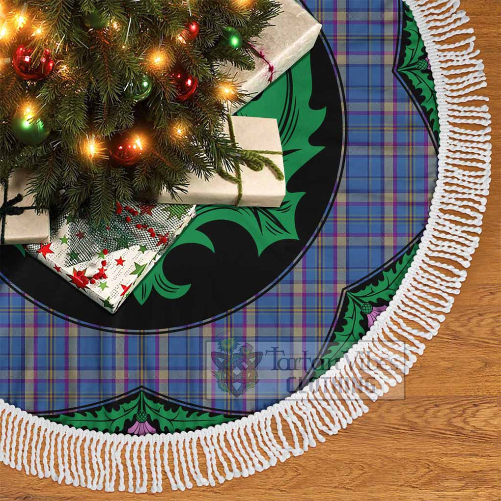 Tartan Vibes Clothing Cian Tartan Christmas Tree Skirt Scottish Thistle Style