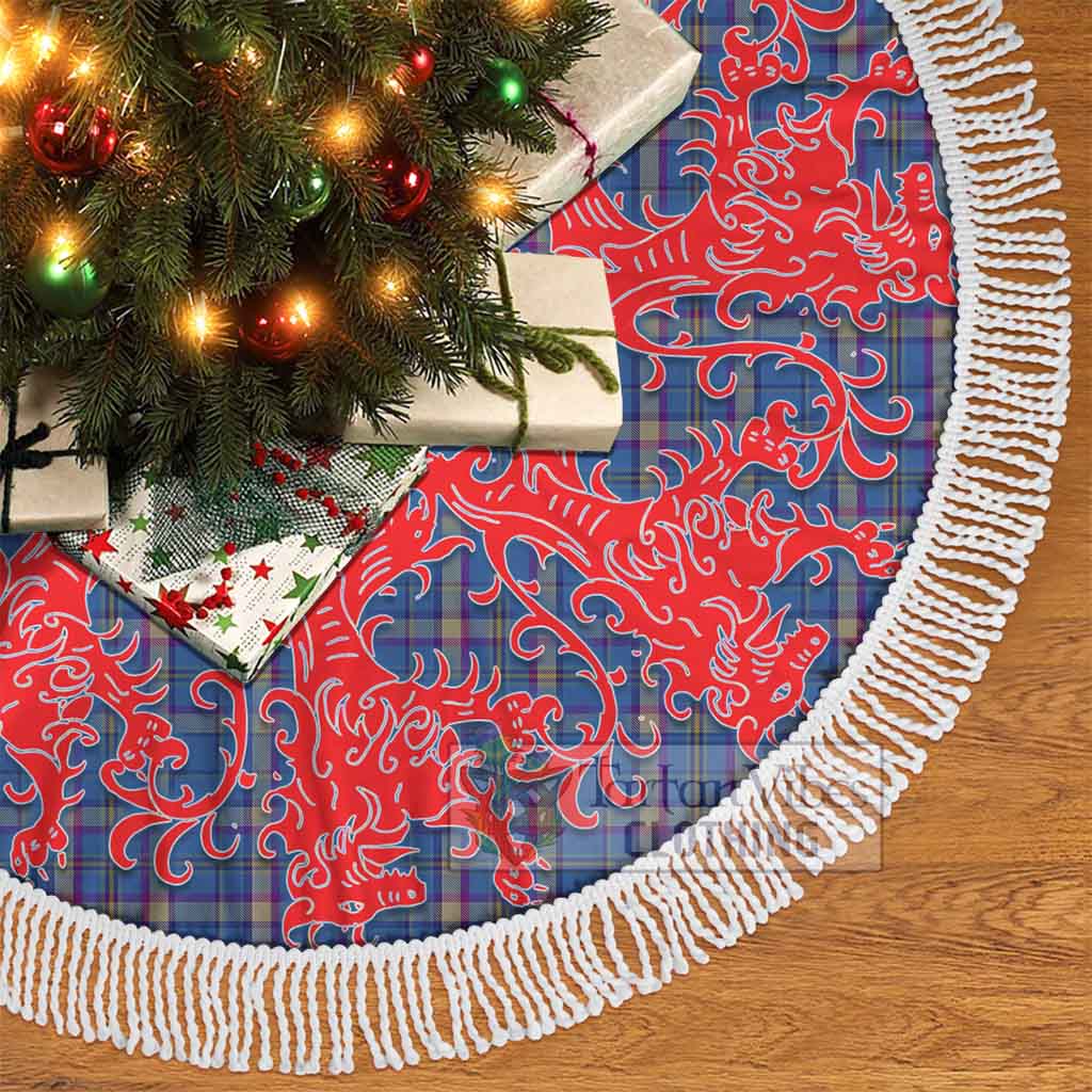 Tartan Vibes Clothing Cian Tartan Christmas Tree Skirt Lion Rampant Style