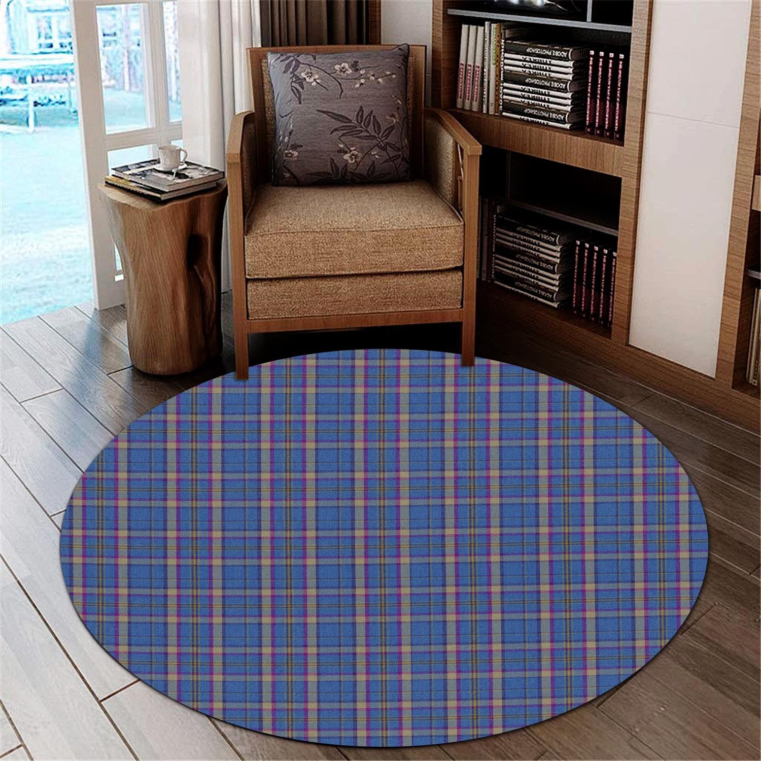 Cian Tartan Round Rug - Tartanvibesclothing