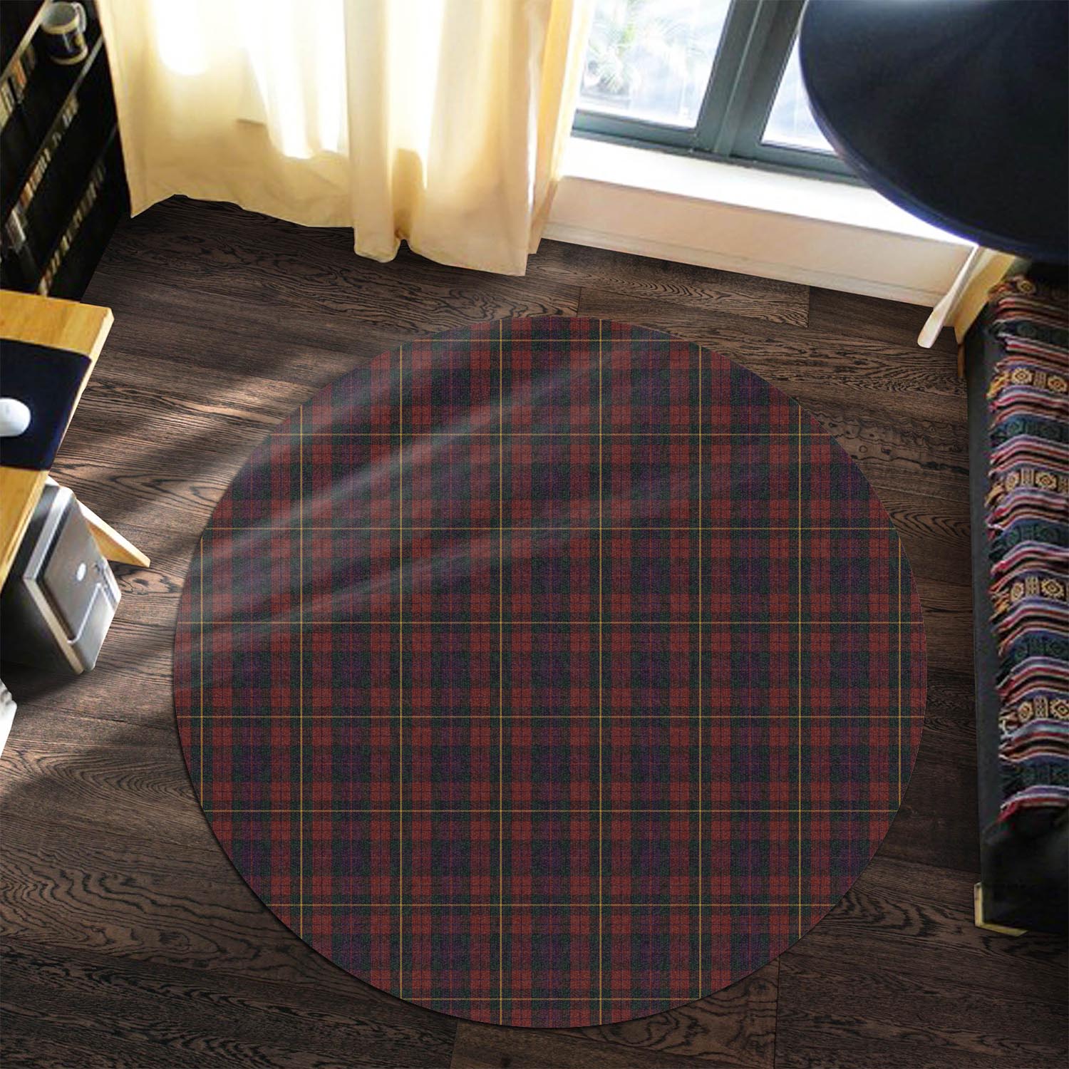 Clare County Ireland Tartan Round Rug - Tartanvibesclothing