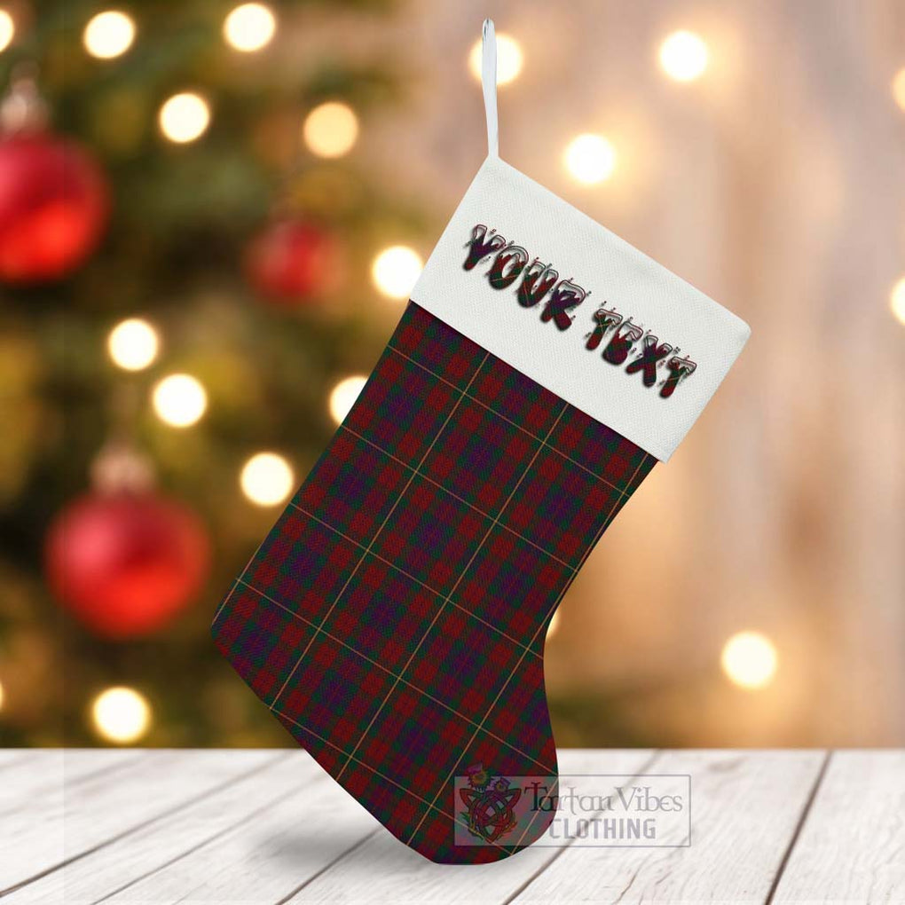 Tartan Vibes Clothing Clare County Ireland Tartan Christmas Stocking with Personalized Text