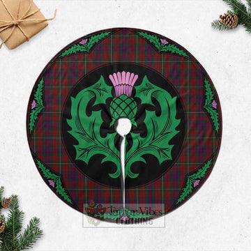 Clare County Ireland Tartan Christmas Tree Skirt Scottish Thistle Style