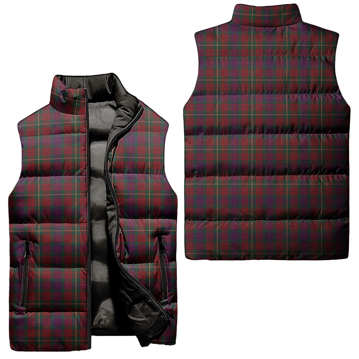 Clare County Ireland Tartan Sleeveless Puffer Jacket Unisex - Tartanvibesclothing