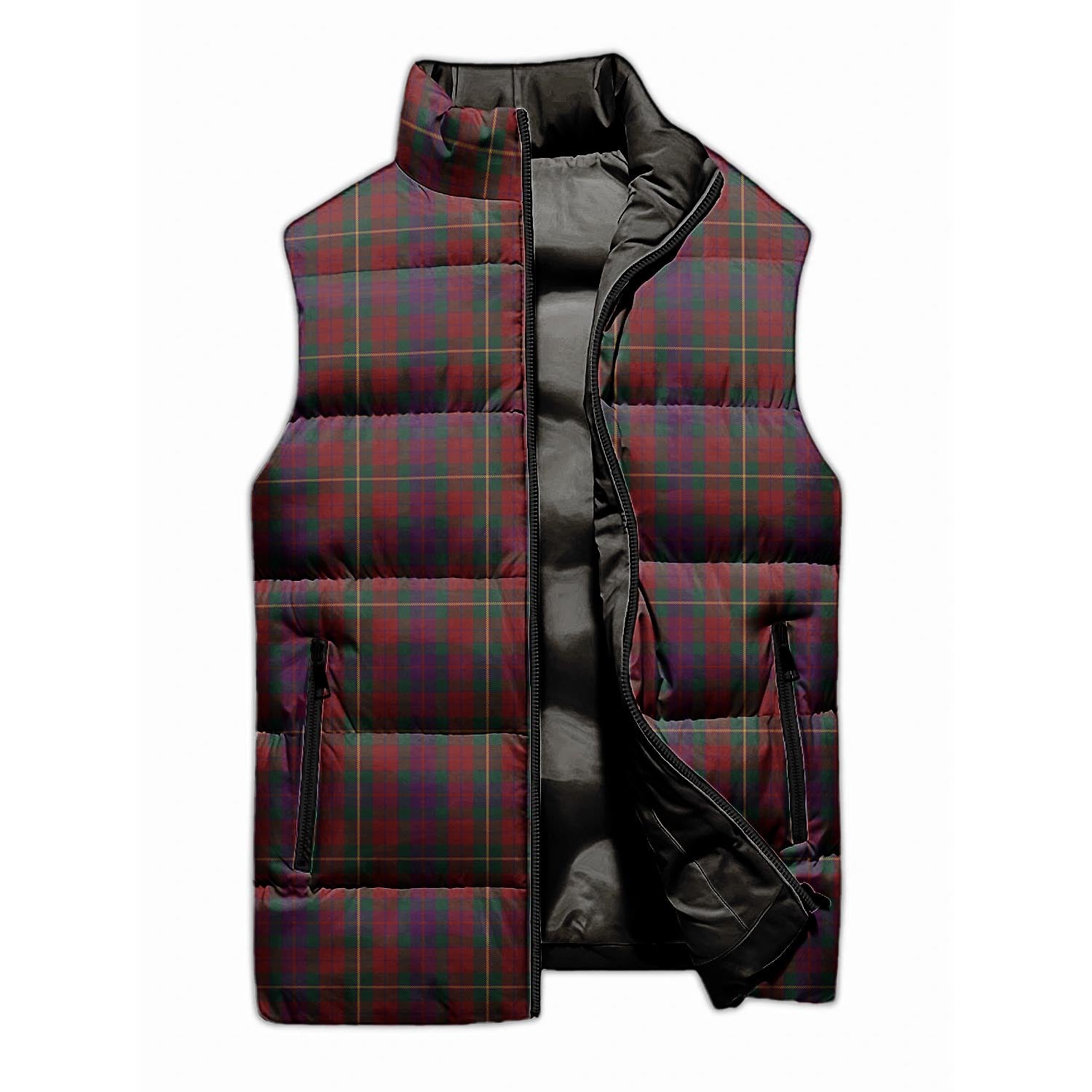 Clare County Ireland Tartan Sleeveless Puffer Jacket - Tartanvibesclothing