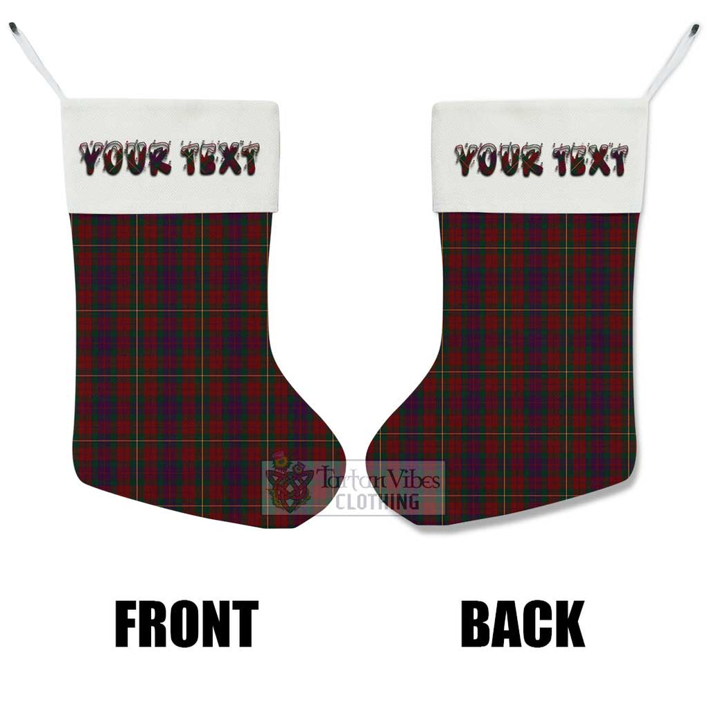 Tartan Vibes Clothing Clare County Ireland Tartan Christmas Stocking with Personalized Text