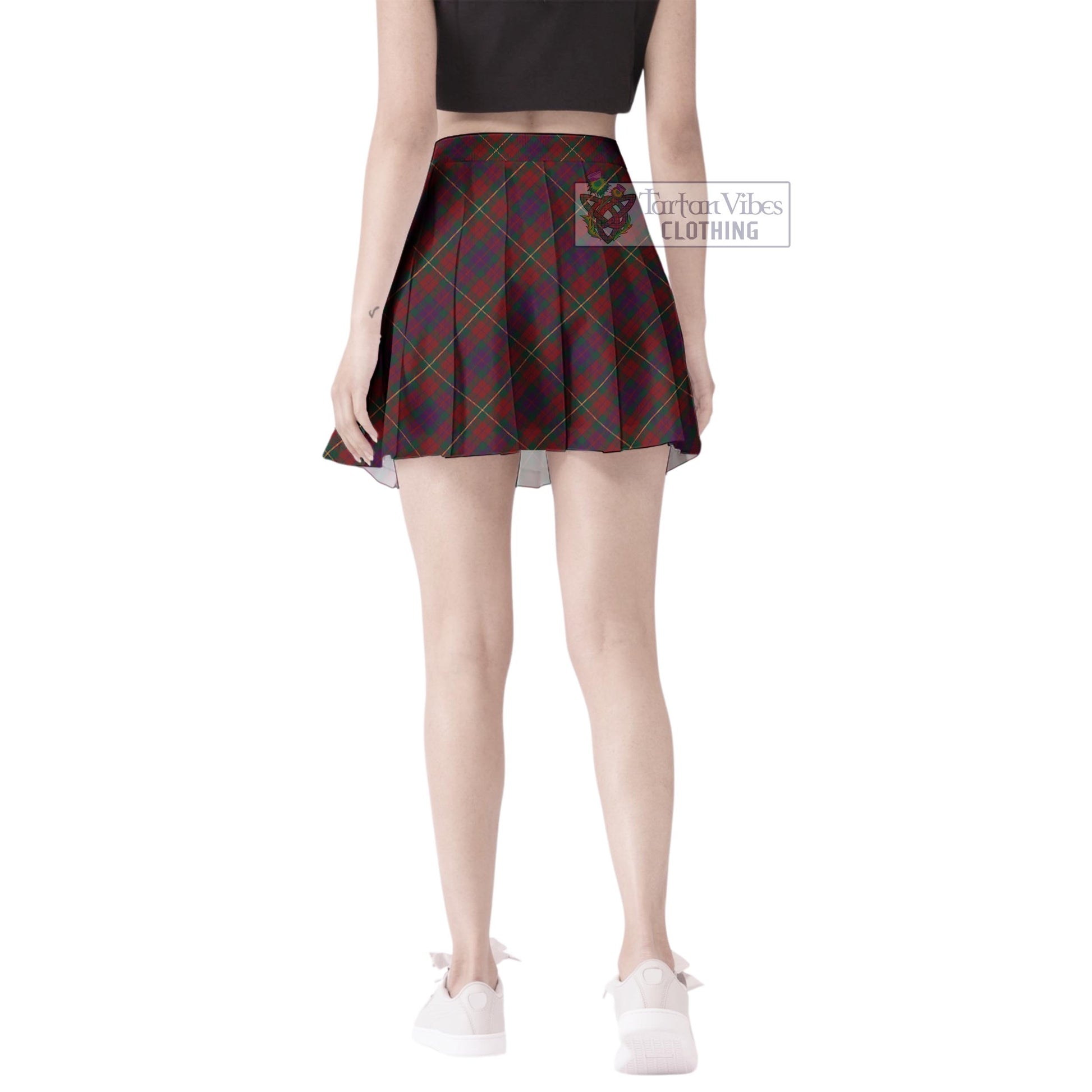 Tartan Vibes Clothing Clare County Ireland Tartan Women's Plated Mini Skirt