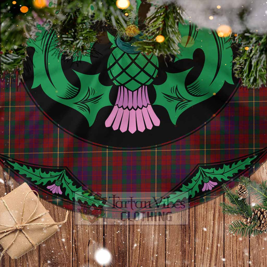 Tartan Vibes Clothing Clare County Ireland Tartan Christmas Tree Skirt Scottish Thistle Style