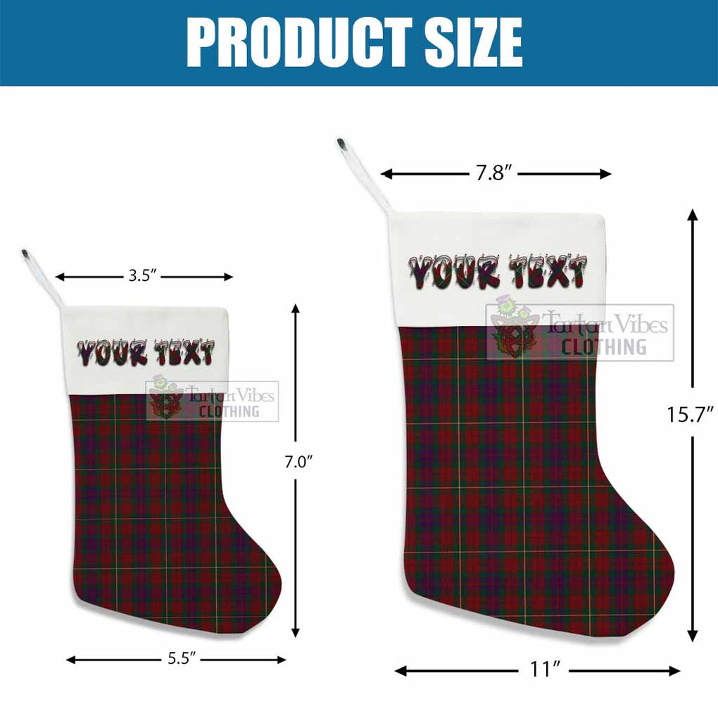 Tartan Vibes Clothing Clare County Ireland Tartan Christmas Stocking with Personalized Text