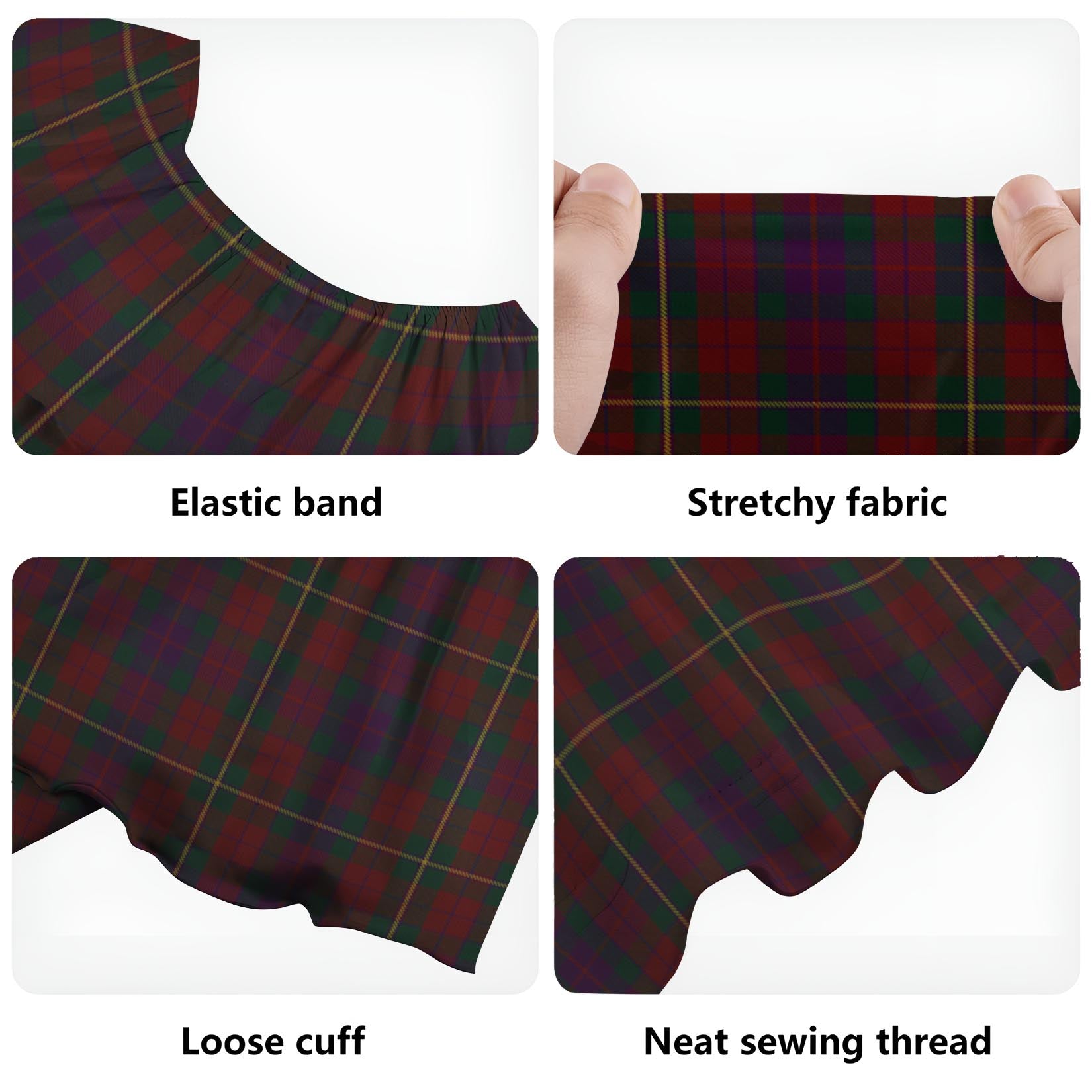 Clare County Ireland Tartan Off Shoulder Long Dress - Tartanvibesclothing