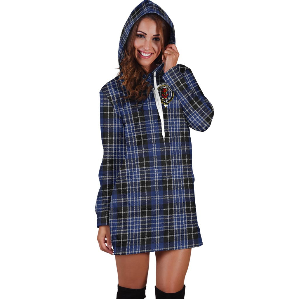 Clark (Clarke) Tartan Hoodie Dress with Family Crest - Tartan Vibes Clothing