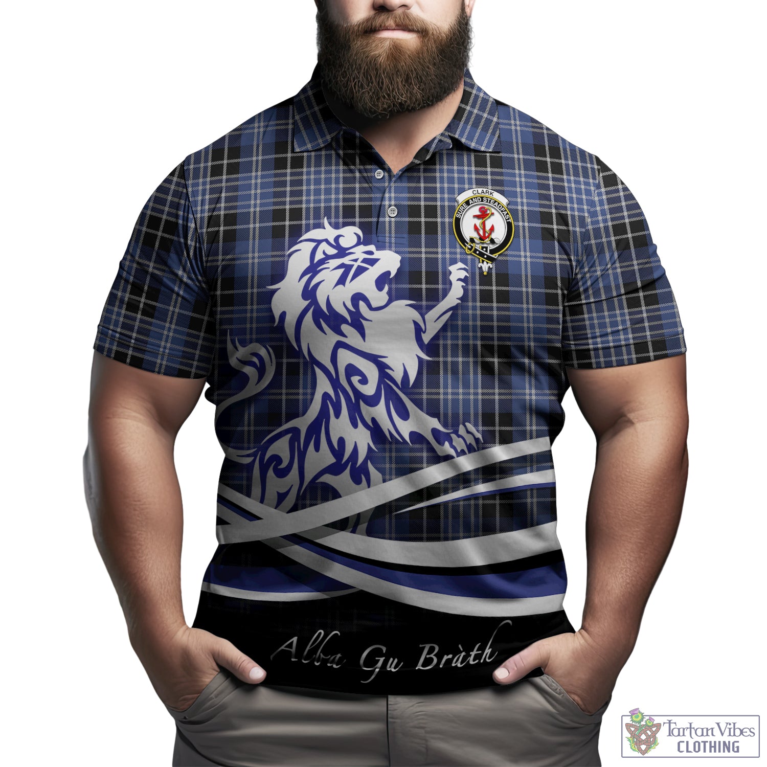 clark-tartan-polo-shirt-with-alba-gu-brath-regal-lion-emblem