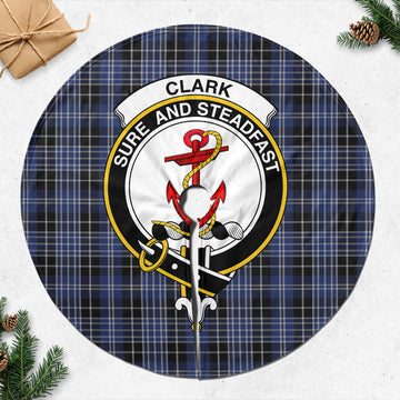 Clark (Clarke) Tartan Christmas Tree Skirt with Family Crest