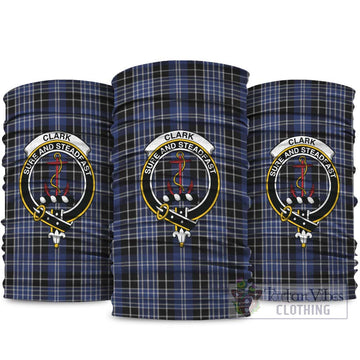 Clark (Clarke) Tartan Neck Gaiters, Tartan Bandanas, Tartan Head Band with Family Crest