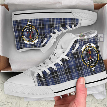 Clark (Clarke) Tartan High Top Shoes with Family Crest