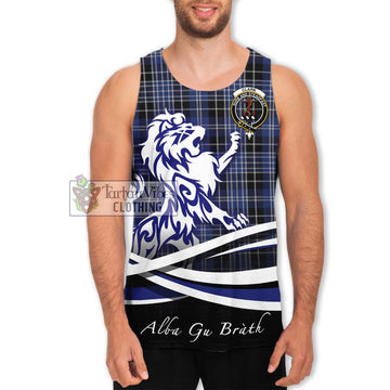 Clark (Clarke) Tartan Men's Tank Top with Alba Gu Brath Regal Lion Emblem