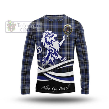 Clark (Clarke) Tartan Long Sleeve T-Shirt with Alba Gu Brath Regal Lion Emblem