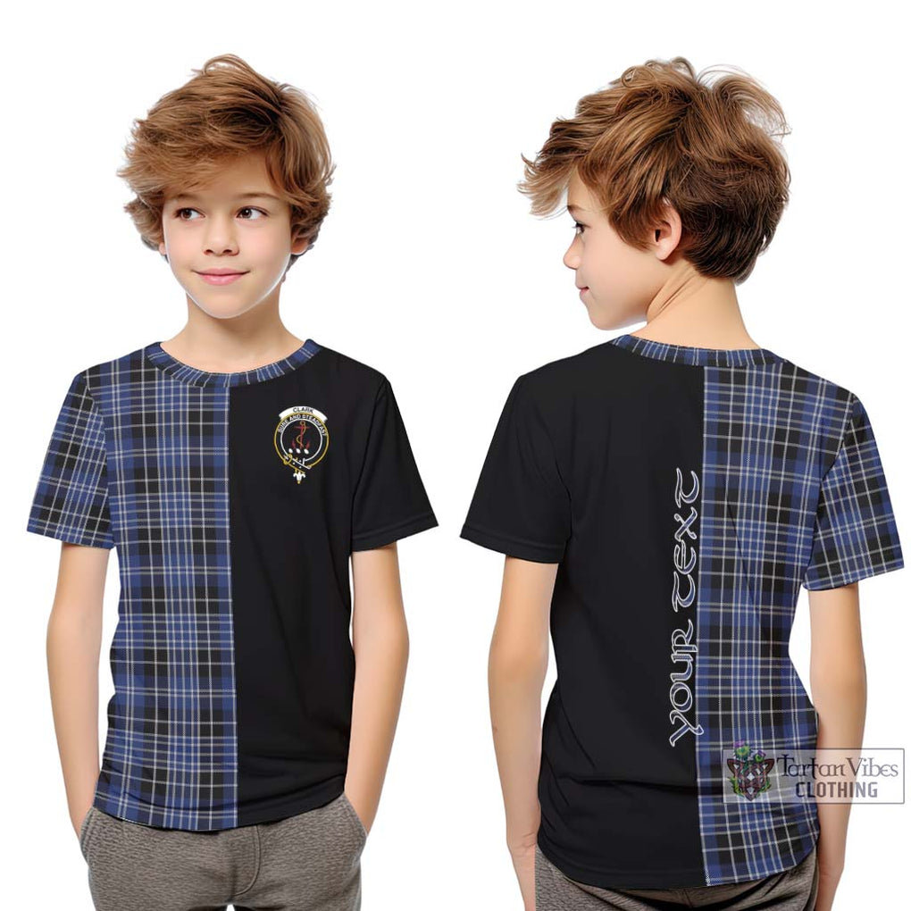 Clark (Clarke) Tartan Kid T-Shirt with Family Crest and Half Of Me Style Youth XL Size14 - Tartanvibesclothing Shop