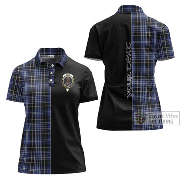 Clark (Clarke) Tartan Women's Polo Shirt with Family Crest and Half Of Me Style