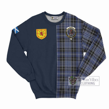 Clark (Clarke) Tartan Sweatshirt Alba with Scottish Lion Royal Arm Half Style