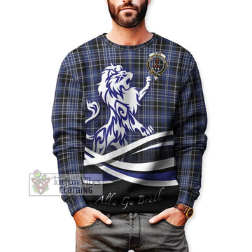 Clark (Clarke) Tartan Sweatshirt with Alba Gu Brath Regal Lion Emblem