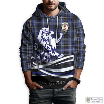 Clark (Clarke) Tartan Hoodie with Alba Gu Brath Regal Lion Emblem