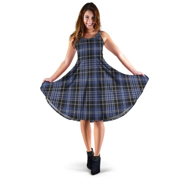 Clark (Clarke) Tartan Sleeveless Midi Womens Dress