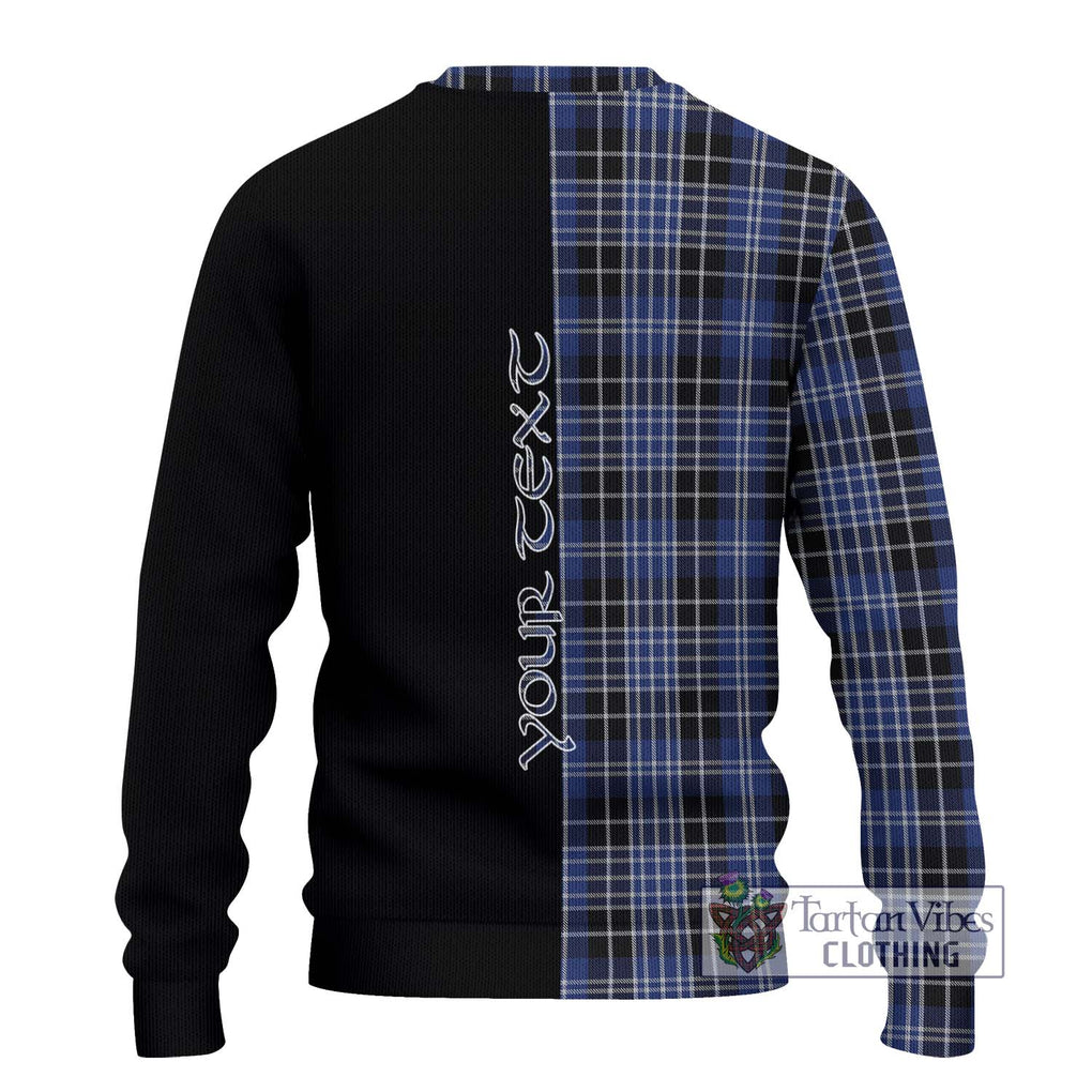 Clark (Clarke) Tartan Knitted Sweater with Family Crest and Half Of Me Style - Tartanvibesclothing Shop