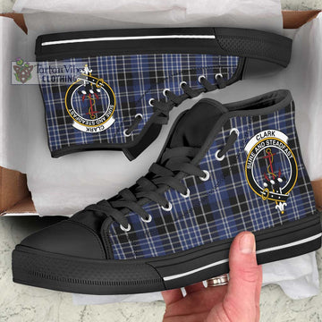 Clark (Clarke) Tartan High Top Shoes with Family Crest