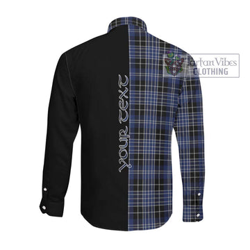 Clark (Clarke) Tartan Long Sleeve Button Shirt with Family Crest and Half Of Me Style