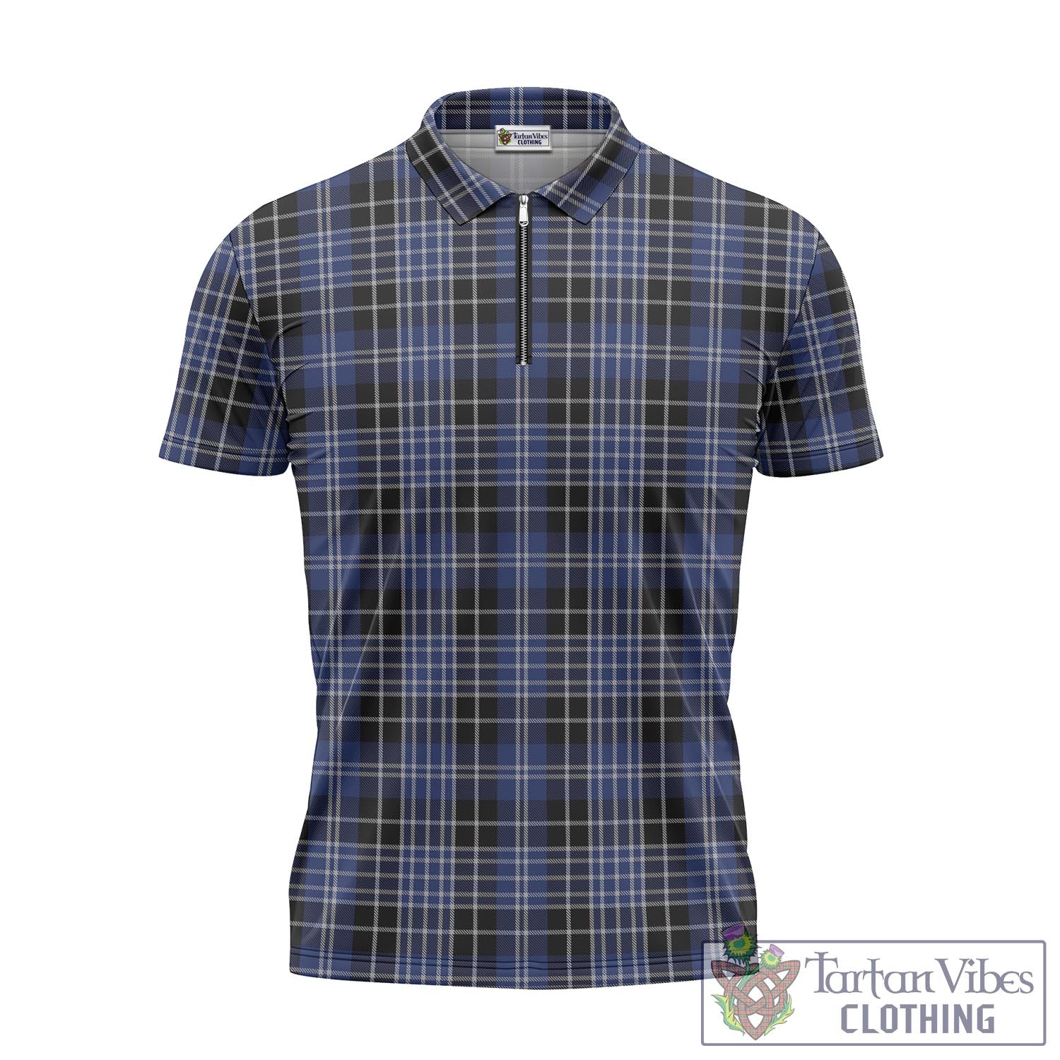 Tartan Vibes Clothing Clark Tartan Zipper Polo Shirt