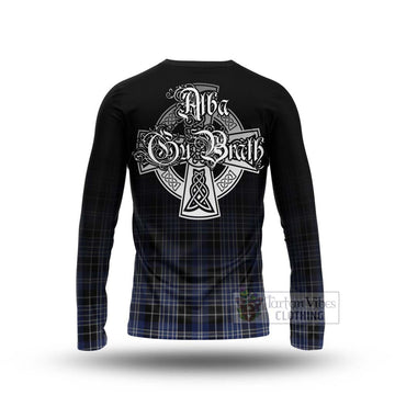 Clark (Clarke) Tartan Long Sleeve T-Shirt Featuring Alba Gu Brath Family Crest Celtic Inspired