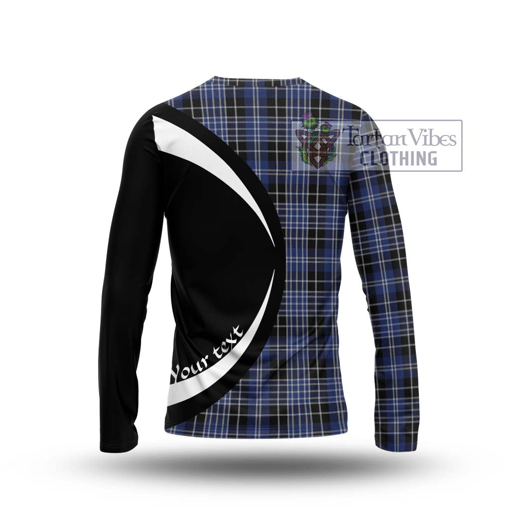 Clark (Clarke) Tartan Long Sleeve T-Shirt with Family Crest Circle Style - Tartan Vibes Clothing