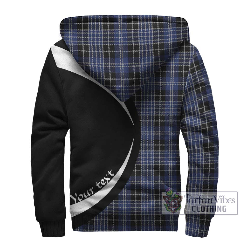 Clark (Clarke) Tartan Sherpa Hoodie with Family Crest Circle Style - Tartan Vibes Clothing