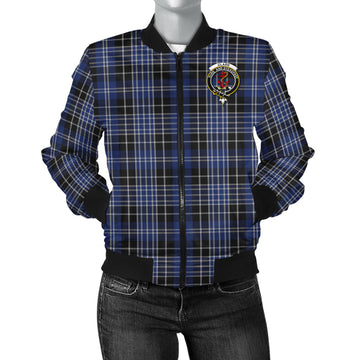 Clark (Clarke) Tartan Bomber Jacket with Family Crest