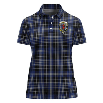 Clark (Clarke) Tartan Polo Shirt with Family Crest For Women